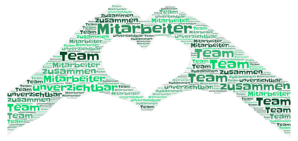 Word Art zum Thema: Ein Team ist unverzichtbar.